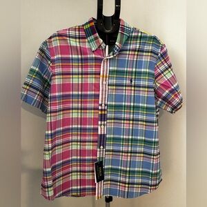 NEW!! Polo Ralph Lauren Classic Men's Colorful Plaid Button-Down Shirt